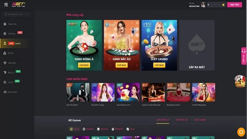 Sảnh casino mang thiên hướng quý tộc