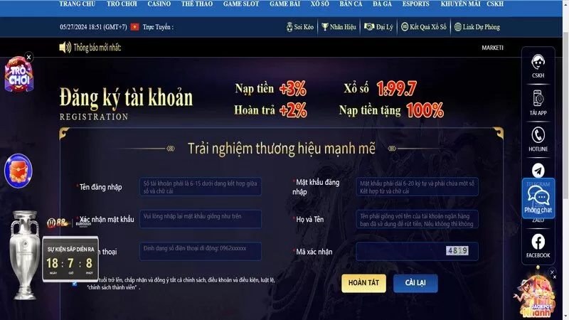 Các bước đăng nhập tại trang game đơn giản chỉ 1 phút