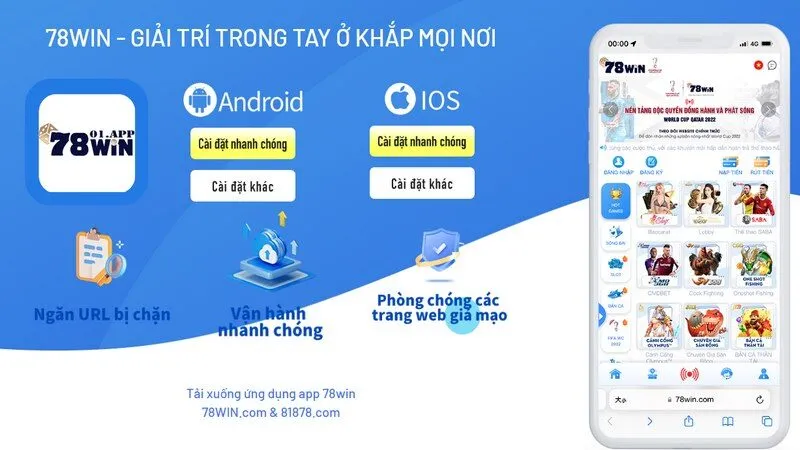 Hướng dẫn cài đặt ứng dụng của 78win siêu tốc