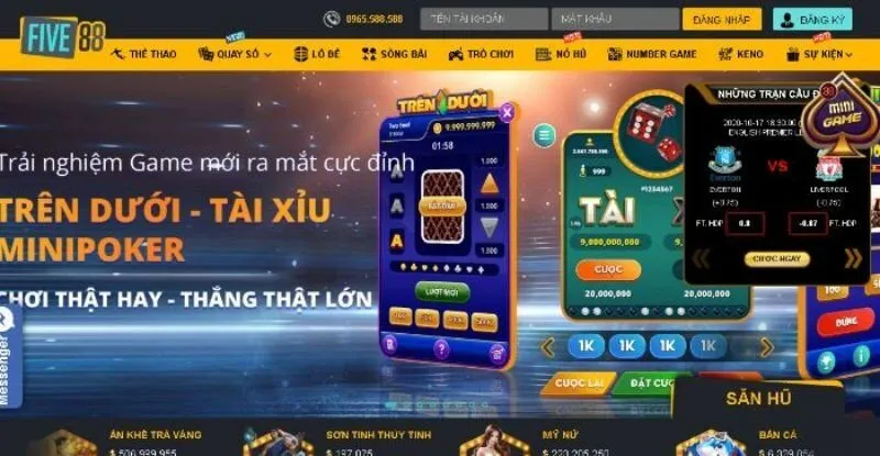 Trải nghiệm kho game Five88 mê quên lối về