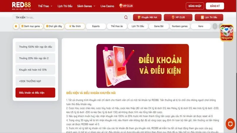 Khuyến mãi red88 thưởng 100% lần nạp đầu tiên