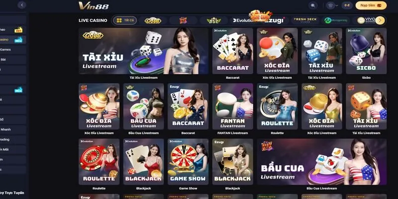 Sảnh casino trực tuyến