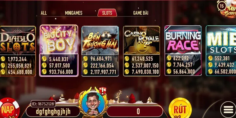 Một số trò chơi hot nhất tại sảnh game slot